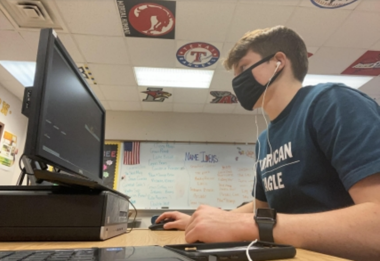 Ethan Bowsman is editing a video for the Promotional Video Team for Business Professionals of America. BPA is an association that allows students to compete by showing off their business skills.