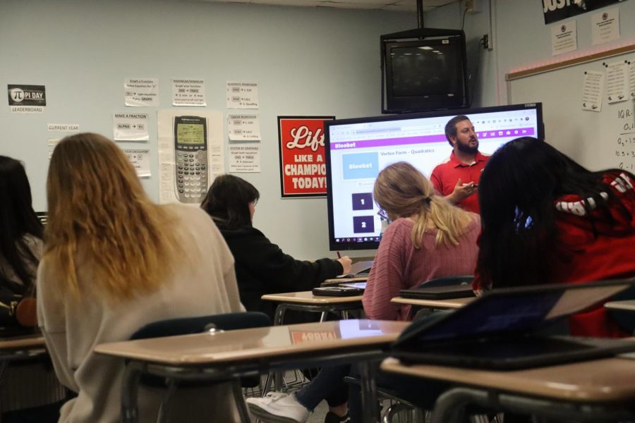 Students In Mr. Tinichs math class are preparing for a review game of Kahoot. The students love Kahoot as it is a fun and interactive way to review material.
